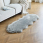 duduta White Faux Sheepskin Throw Rug 2x3 ft, Fluffy Shag Fur Chair Cover Small Bedside Dorm Rug Non Slip Washable