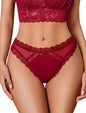 Avidlove Womens Underwear Sexy Lace Panties Low Rise Thong Bikini with Criss Cross Back Breathable Tangas 1-3 Packs