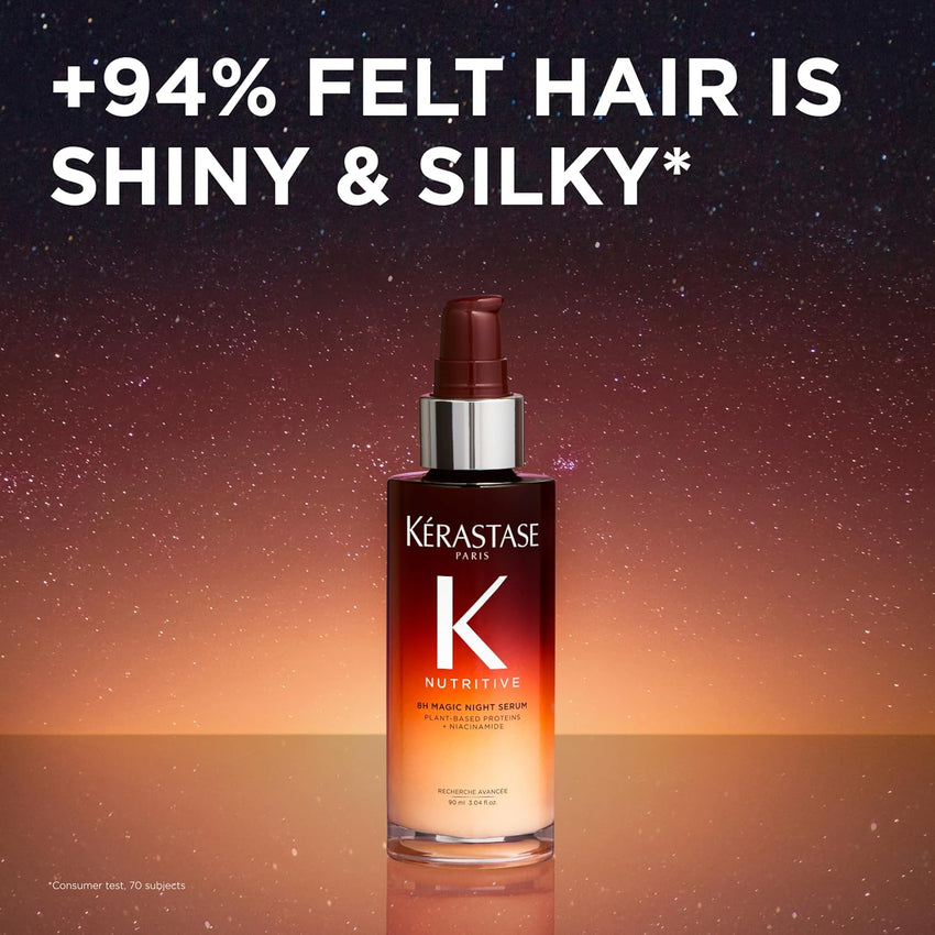 Kerastase Nutritive 8H Magic Night Serum - Overnight Treatment for Dry Hair, Enhances Shine, With Plant-Based Proteins