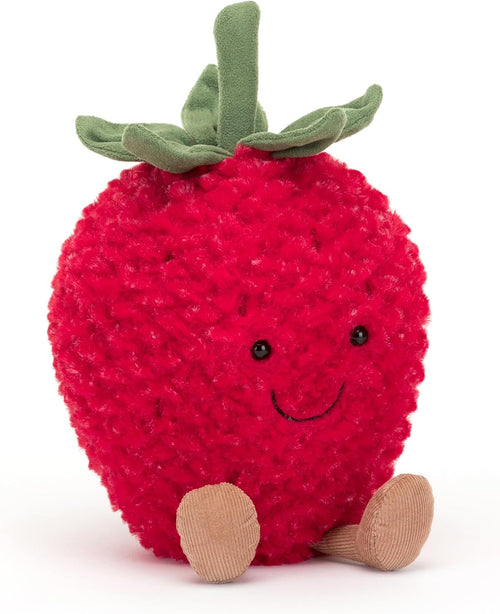 Jellycat Amuseables Strawberry Stuffed Toy, 8 inches - Fruit Plush - Fun Gift Idea
