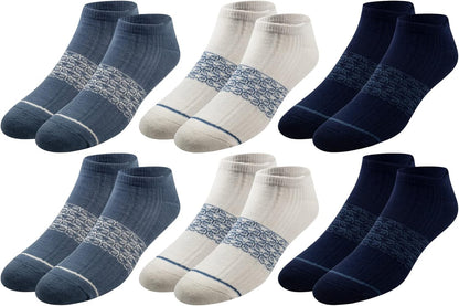 Pair of Thieves Men's Athletic Cotton Low-Cut Socks - 6-Pack Cushioned Comfort Socks for Sports, Work & Casual Wear