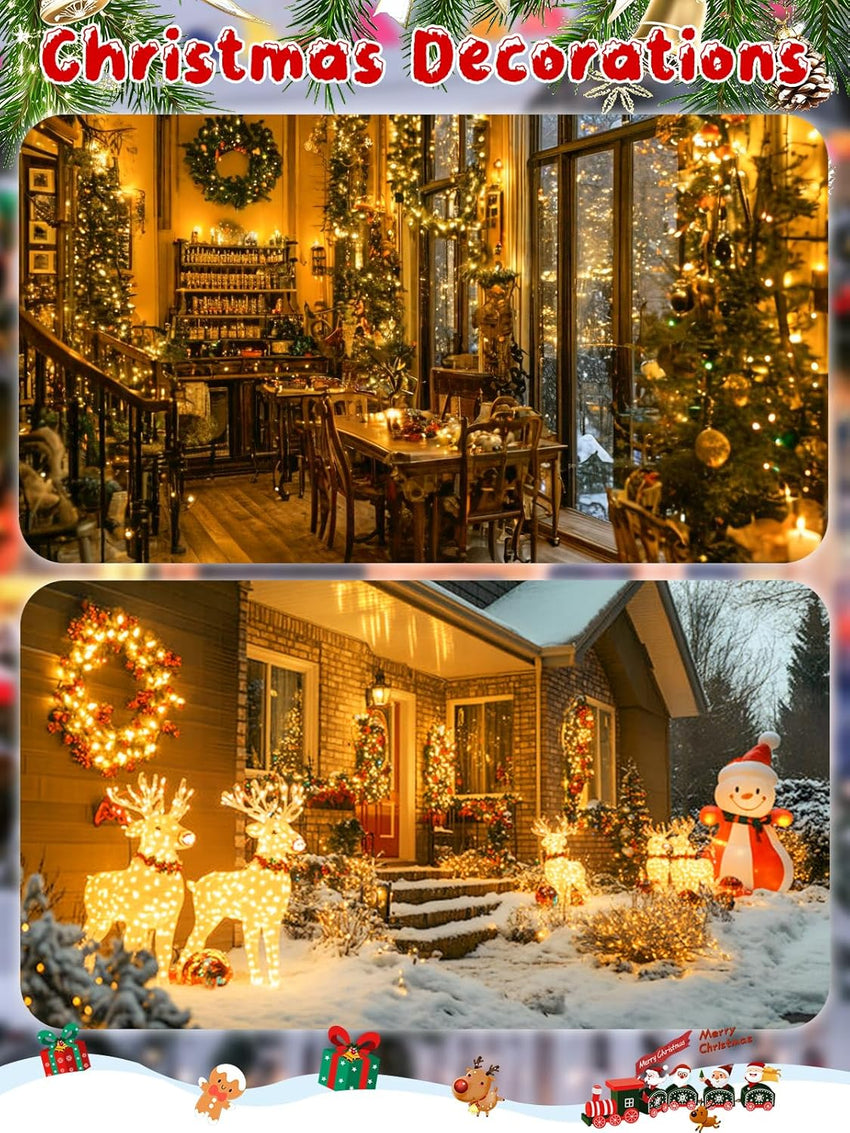 50FT 1000 LED Christmas Cluster Lights, Firecracker String Lights with Remote & 8 Modes & Timer, Waterproof Fairy Twinkle Light Plug in for Indoor Outdoor Party Garden Xmas Tree Decoration, Warm White