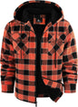GEEK LIGHTING Men's Flannel Shirts Jacket Sherpa Lined Fleece Plaid Hoodie Long Sleeve Winter Warm Coat