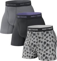 Pair of Thieves Super Fit Men's Boxer Briefs – Soft, Breathable, Quick-Dry Underwear with 4-Way Stretch (2 & 3 Pack)