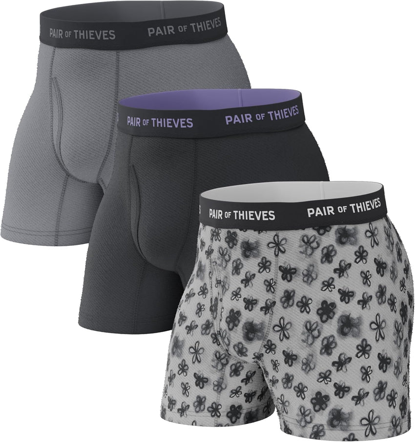 Pair of Thieves Super Fit Men's Boxer Briefs – Soft, Breathable, Quick-Dry Underwear with 4-Way Stretch (2 & 3 Pack)