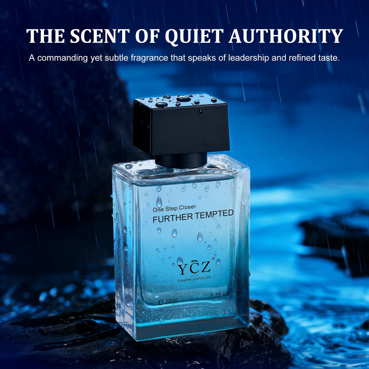 Ycz Midnight Marine Eau de Parfum for Men, 1.7 Fl Oz (50 mL), Long-Lasting Cologne, Fresh Marine & Woody Fragrance with Grapefruit, Ginger and Cedar Notes for Daily Wear, Date Night and Gifts