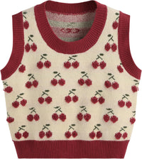 CIDER Sweater Vest Women Sleeveless Cropped Sweaters Cute Graphic Tank Tops Old Money Clothes Fall Outfits