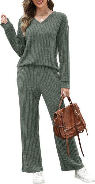 RUMIA Fall Outfits for Women 2025 Vacation Matching Sweater Lounge Sets (S-2XL)