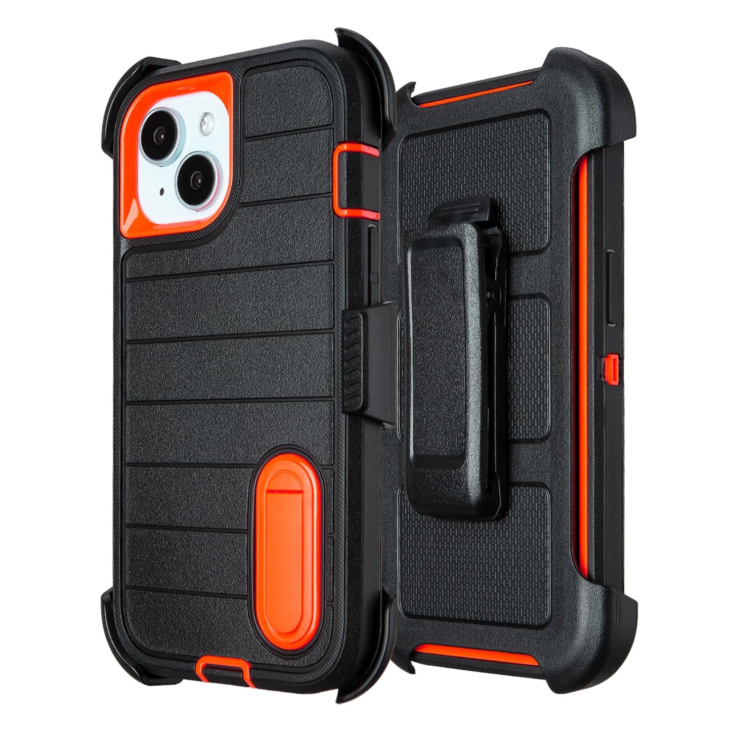 for Phone case iPhone 13 Case with Belt Clip, Heavy Duty Military Grade Drop iPhone13 Protective Case, Shockproof Defender Cover for iPhone 13 Cases 6.1 inch (Black+Blue)