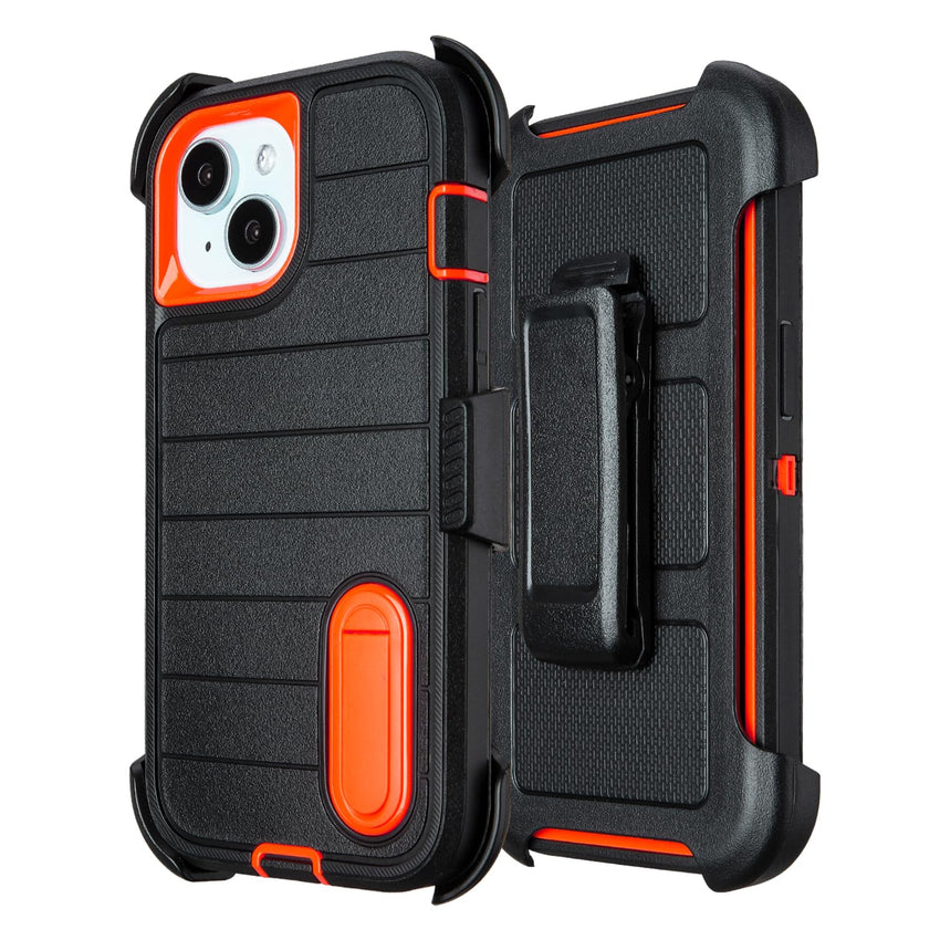for Phone case iPhone 13 Case with Belt Clip, Heavy Duty Military Grade Drop iPhone13 Protective Case, Shockproof Defender Cover for iPhone 13 Cases 6.1 inch (Black+Blue)