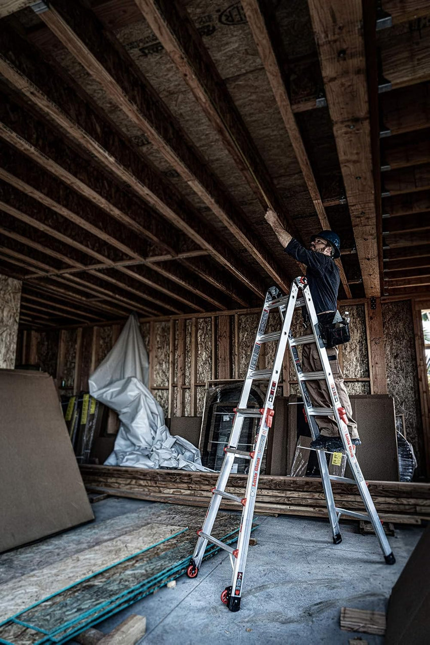 Little Giant Multi-Position Ladder, Velocity, M17, 9-15 Foot, Aluminum, Type 1A, 300 lbs Weight Rating & Work Platform, Aluminum, 375 lbs Weight Rating