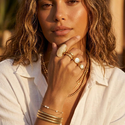 Mchic Colorful Chunky Statement Ring for Women: Boho Large Oval Acrylic Finger Ring Stainless Steel Adjustable Beach Summer Y2K Handmade Jewelry Gift for Women