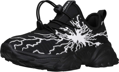 BRONAX Little/Big Boys Comfortable Graffiti Personality Tennis Shoes