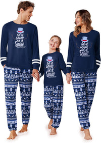 Ekouaer Family Christmas Pajamas Matching Sets Long Sleeve Couple Pjs Holiday Sleepwear Soft Loungewear with Pockets