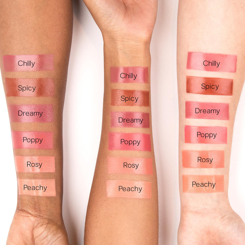 Saie Dew Liquid Blush for Cheeks - Hydrating Cream Blush Stick with a Blendable + Buildable Formula - Skincare Infused Dewy Cheek Tint for a Natural Flush - Glowy Makeup Essential - Rosy (.40 oz)