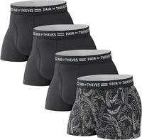 Pair of Thieves Men’s Trunks Underwear (4 Pack) - Everyday Kit Cotton Trunks For Men