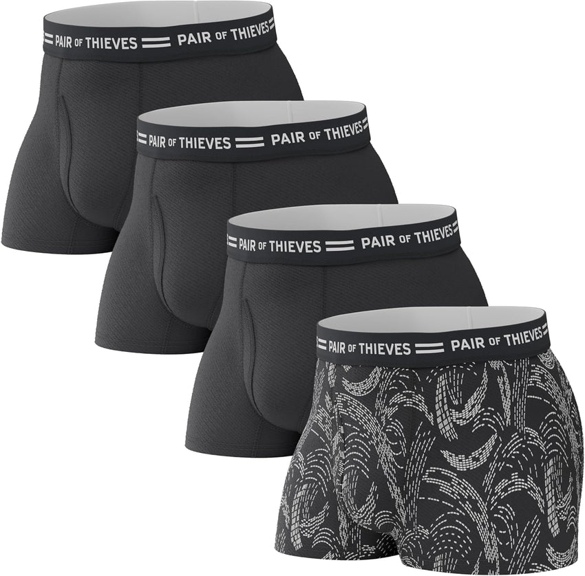 Pair of Thieves Men’s Trunks Underwear (4 Pack) - Everyday Kit Cotton Trunks For Men