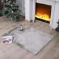 Faux Fur Rug Sheepskin Shag Fluffy Fuzzy White 2x6 ft Runner Rugs for Bedroom Bedside Bed Floor Living Room Plush High-Density Cushion Carpet Super Sofa Cover