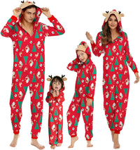 Adisputent Christmas Pajamas for Family Matching Cute Long Sleeve Couples Soft Sleepwear One Piece Funny Christmas Pjs Sets