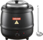 VEVOR Electric Soup Warmer, Dual 7.4QT Stainless Steel Round Pot 86~185°F Adjustable Temp, 1200W Commercial Bain Marie with Anti-Dry Burn and Reset Button, Soup Station for Restaurant, Buffet, Silver