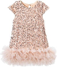 Tutu.kk Toddler Girls Sequin Dress A-Line Sparkly Sleeveless Wedding Gown Party Dresses for Girls