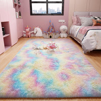 Ophanie Area Rugs for Living Room Bedroom, Upgrade Non-Slip Fluffy Soft Grey Shag Carpet, Indoor Floor Gray 4x6 Fuzzy Shaggy Living Room Plush Rug for Kids Home Dorm Decor Aesthetic