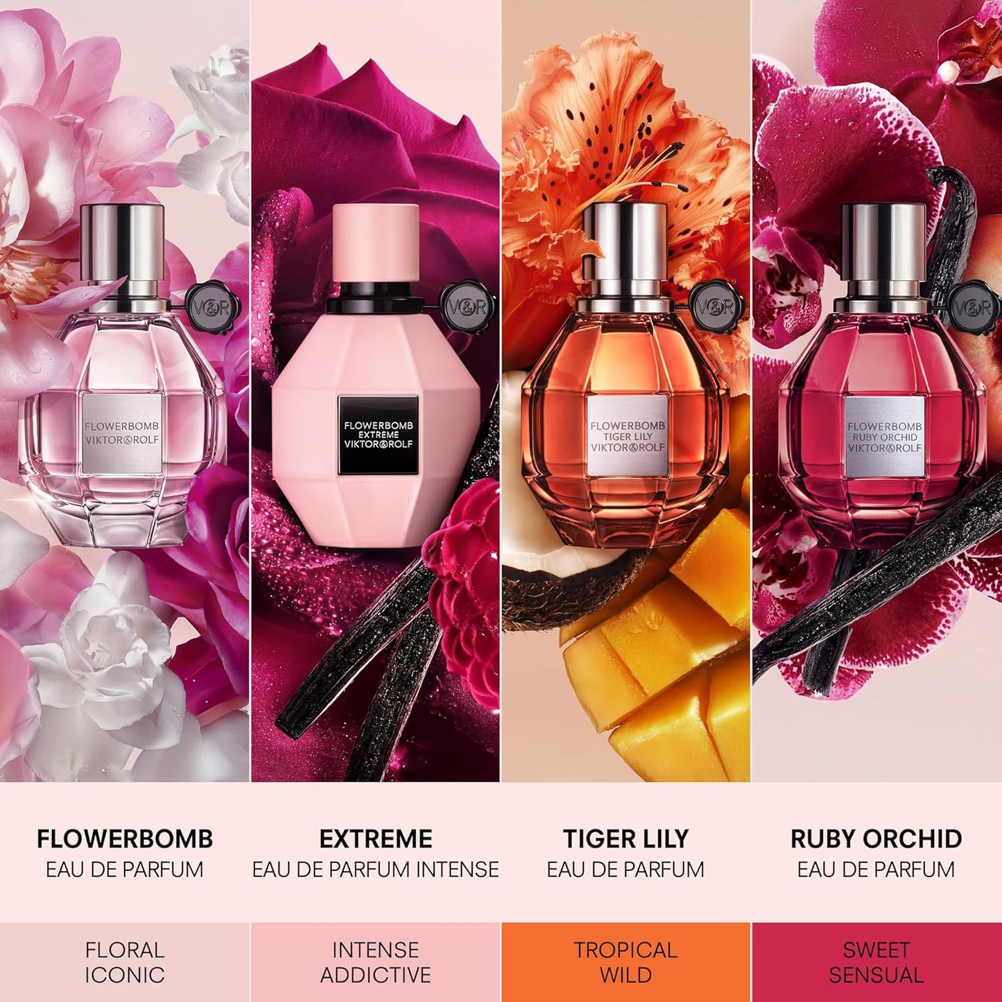 Viktor&Rolf - Flowerbomb Ruby Orchid Eau de Parfum - Women's Perfume - Floral & Fruity - With Notes of Vanilla & Peach