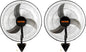 VEVOR 18 inch Wall Mount Fan Waterproof 2 Packs, 3 speed High Velocity 4000 CFM Industrial Wall Fan for Indoor, Commercial, Residential, Warehouse, Greenhouse, Workshop, Basement, Garage,Black