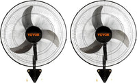 VEVOR 18 inch Wall Mount Fan Waterproof 2 Packs, 3 speed High Velocity 4000 CFM Industrial Wall Fan for Indoor, Commercial, Residential, Warehouse, Greenhouse, Workshop, Basement, Garage,Black