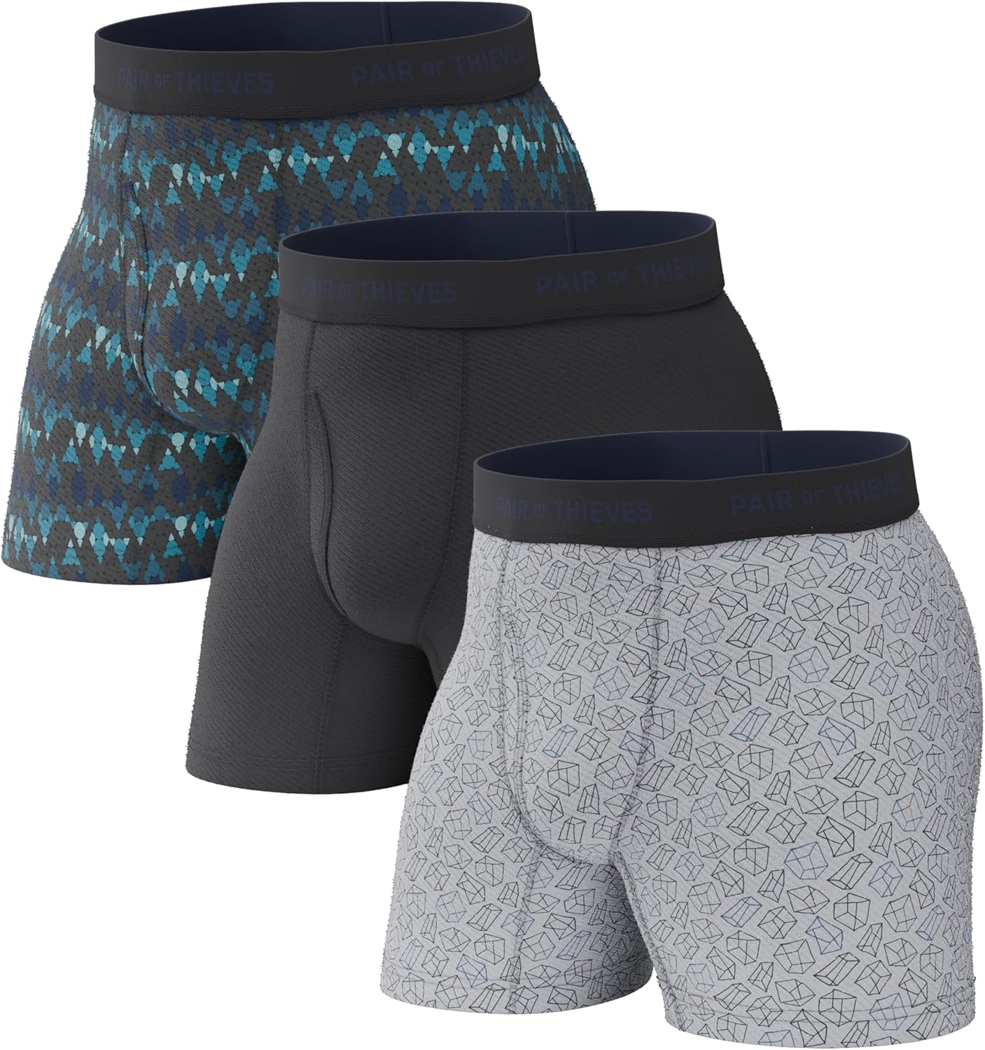 Pair of Thieves Super Fit Men's Boxer Briefs – Soft, Breathable, Quick-Dry Underwear with 4-Way Stretch (2 & 3 Pack)