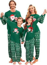 Ekouaer Family Christmas Pajamas Matching Sets Soft Long Sleeve Couple Pjs Xmas Sleepwear Holiday Lounge Set