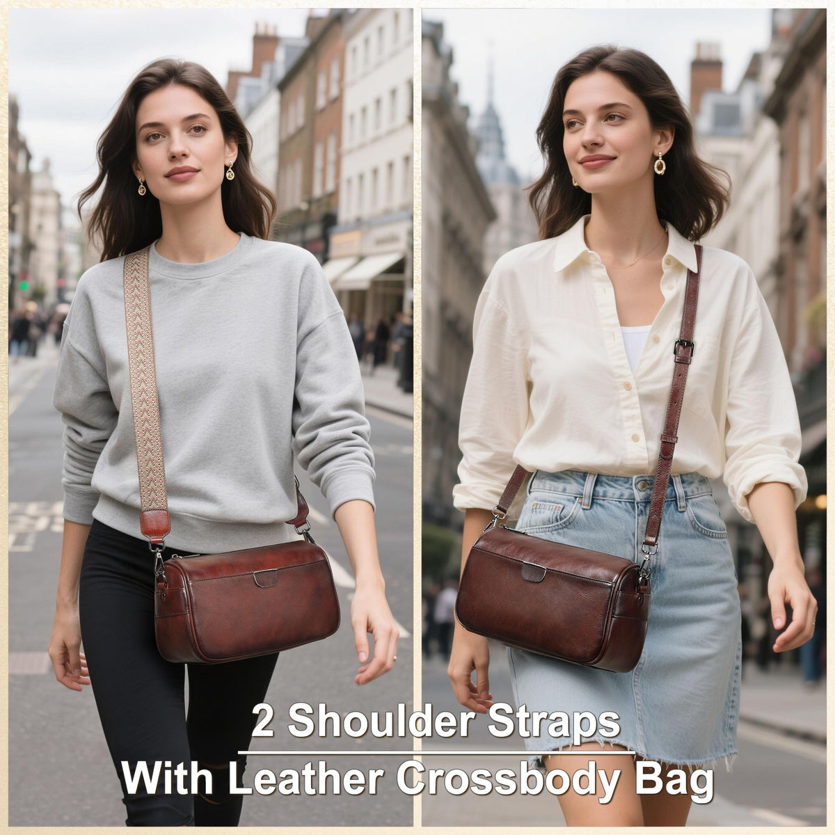 Genuine Leather Crossbody Purses Bag,Travel Casual Handbag,Small Shoulder Cross body Purse Trendy Gifts for Women