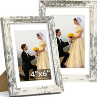 Vittanly 8x10 Picture Frame Set of 2, Solid Wood Frame for Wall or Tabletop, Display Photo 5x7 with Mat or 8x10 without Mat, Natural