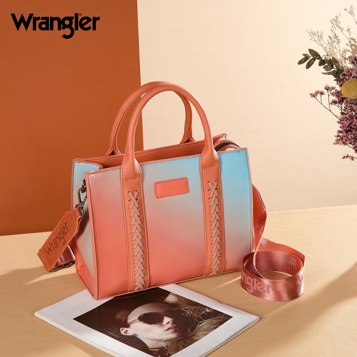 Wrangler Tote Bag for Women Designer Satchel Handbags Top-handle Purses with Strap
