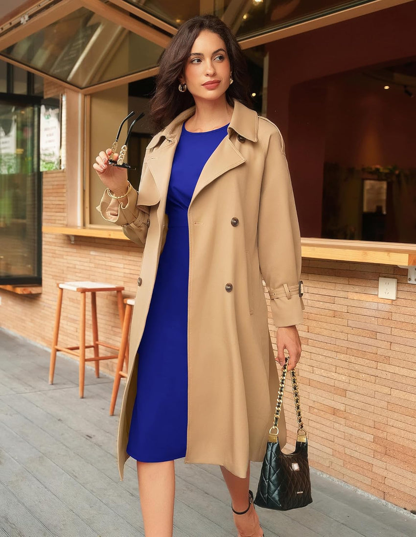 GRACE KARIN Women's Wear to Work Dresses 2025 Cap Sleeve Sheath Bodycon Midi Dress Ruched Business Office Pencil Dress