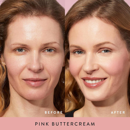 LAURA GELLER NEW YORK Baked Blush-n-Brighten Marbleized Blush for Cheeks - Pink Buttercream - Natural Finish - Buildable Color