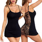 RSLOVE Women's Lingerie Sexy Nightgowns Lace Babydoll Chemise Strappy Sleepwear Sleep Dress