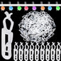 Blulu 150 Pcs Christmas Light Clips Hooks, Outdoor Universal Gutter and Shingle Clip Compatible with C9 C7 C6 for Roof, Roof Ridge Line, Fence, Icicle Lights (Clear)