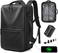 7DAY'S Fiordpack Vacuum Backpack Travel (External Pump, 60L), TSA Lock, Expandable Vacuum Seal Compression Travel Backpack for 17" Laptop, Airline Approved