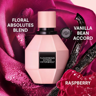 Viktor&Rolf - Flowerbomb Extreme - Eau de Parfum Intense Womens Perfume - Intense & Floral - With Raspberry, Jasmine, Rose, Orange Blossom & Vanilla Bean