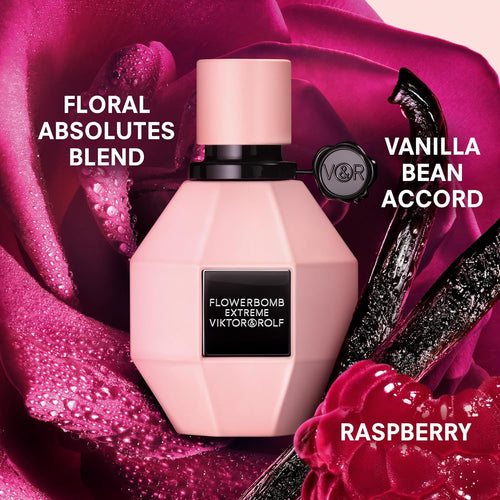 Viktor&Rolf - Flowerbomb Extreme - Eau de Parfum Intense Womens Perfume - Intense & Floral - With Raspberry, Jasmine, Rose, Orange Blossom & Vanilla Bean