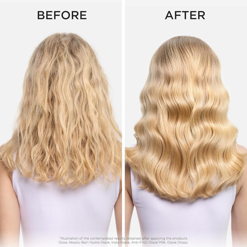 Kerastase Gloss Absolu Anti-Frizz Glaze Milk - Instantly Detangles, Hydrates & Smooths, Eases Blow-Dry, Absorbs Frizz & Fly-Aways, Protects from Heat & Humidity, For Long Hair