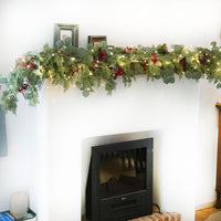 6FT Christmas 144 Branch Tips Cedar Garlands, Anna's Whimsy Artificial Pine Cypress Greenery Garland, Decorations Holiday Indoor Outdoor Christmas Decor Winter Garland