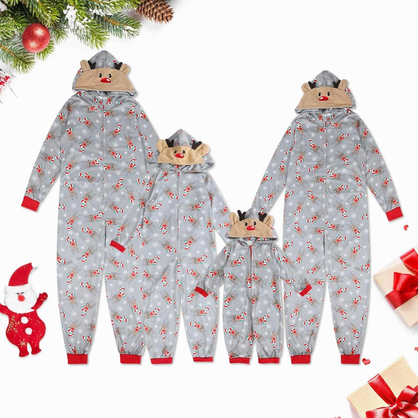 Adisputent Christmas Pajamas for Family Matching Cute Long Sleeve Couples Soft Sleepwear One Piece Funny Christmas Pjs Sets