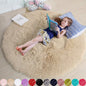 Amdrebio Light Pink Round Rug 4Ft for Girls Bedroom, Fluffy Circle Area Rugs for Kids Room Decor Aesthetic, Cute Shag Fuzzy Carpet for Nursery, Preppy Dorm, Classroom, Playroom, Teen, Baby, Washable