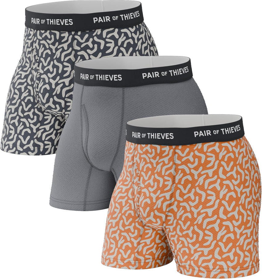 Pair of Thieves Super Fit Men's Boxer Briefs – Soft, Breathable, Quick-Dry Underwear with 4-Way Stretch (2 & 3 Pack)