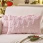 MIULEE Christmas Throw Pillow Covers Dark Green Christmas Decorations Set of 2 Xmas Tree 18x18 Pillow Covers Soft Plush Faux Wool Pillowcases Holiday Festivals Winter Home Decor Sofa Couch Bed Porch