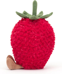 Jellycat Amuseables Strawberry Stuffed Toy, 8 inches - Fruit Plush - Fun Gift Idea