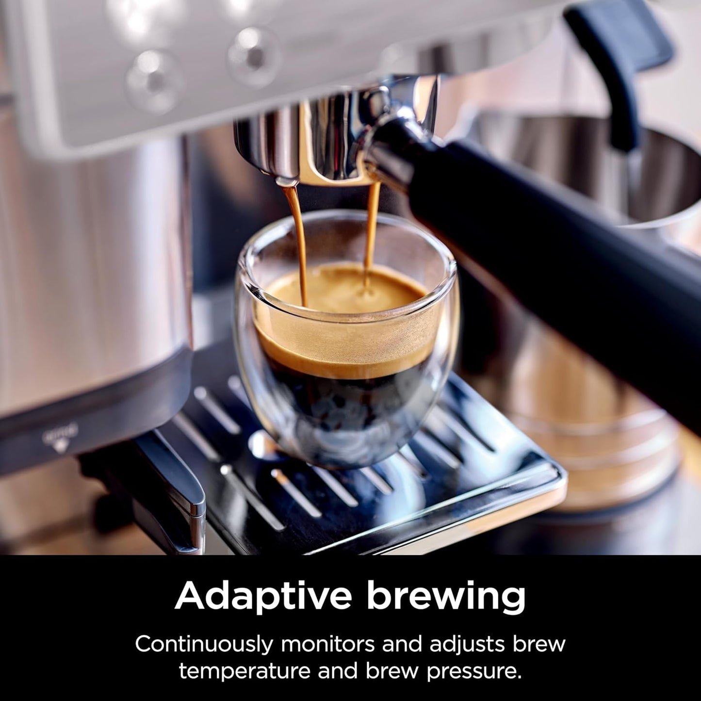 Ninja Luxe Café 3-in-1 Espresso, Drip Coffee and Cold Brew Machine | Intergrated Coffee Grinder, Milk Frother, Assisted Tamper & Built-In Espresso Accessory Storage | Stainless Steel | ES601