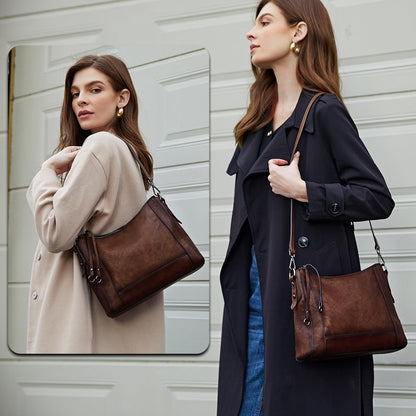 Iswee Leather Crossbody Bags for Women Shoulder Purse Medium Hobo Genuine Leather Satchel Purses and Handbags